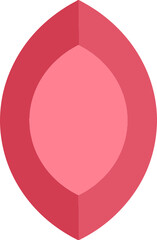 Red 3D Droplet Gemstone