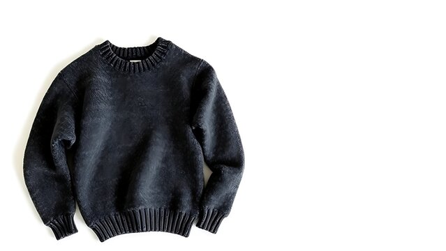 lambswool. A wool sweater shrunk after washing, showing textured fabric on a simple background. lifestyle magazines, social media lookbooks, designed for influencer and brand collaborations.