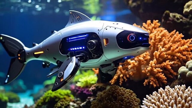 Robotic Shark Underwater: Exploring Marine Life with Technology
