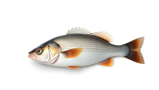seabass. Fresh sea bass showcased on clean white background with professional lighting. menu design, packaging mockups, designed for culinary blogs and recipe cards for restaurants, inspires cooking.