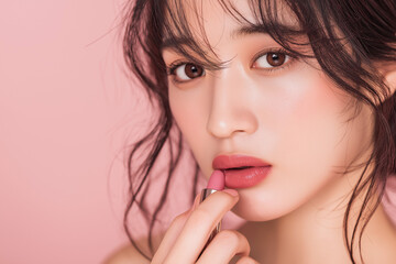 透けるピンクの瞬き ― 唇が語るやわらかな自信