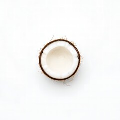 Tasty fresh coconut isolated in white background 