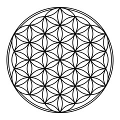 Sacred geometry flower of life circle pattern design