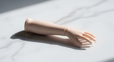 Doll Arm on Marble Surface