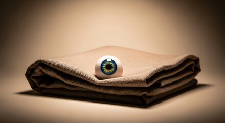 Glass Eye on Linen Cloth