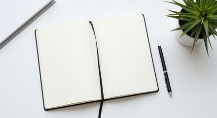 Open Notebook with No Writing