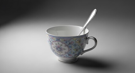 Teacup with Spoon, No Tea