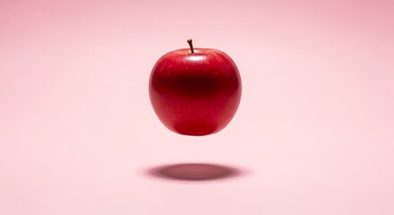 Floating Apple in Pastel Space