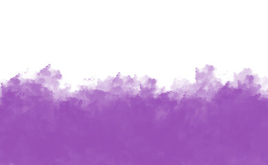 Purple watercolor splash on transparent background for design and decoration use