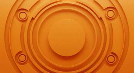 Dynamic concentric circles and circular elements create a modern abstract 3D background for technology or design projects