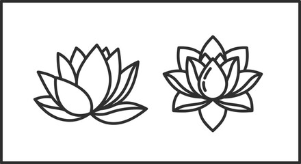 Lotus, Flower, Bloom, Petals, Nature, Plant, Floral, Botany, Symbol, Sacred, Meditation, Yoga, Outline, Design, Illustration