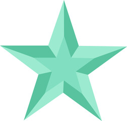 Green 3D Star Shape Gemstone