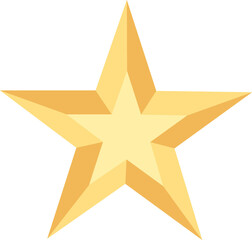 Yellow 3D Star Shape Gemstone