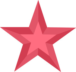 Red 3D Star Shape Gemstone