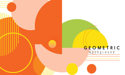 Abstract geometric shapes and lines in a vibrant color palette with a retro feel