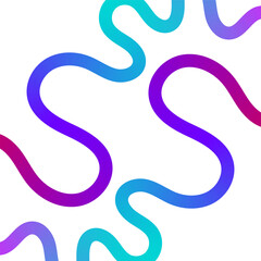 Minimal colorful gradient wave ribbon design. Abstract flowing line with loop and smooth curve art illustration presentation, web poster design
