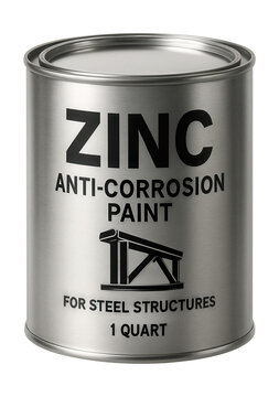Zinc-based anti-corrosion paint in a quart can for steel structures.