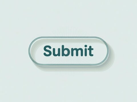 A clean, modern "Submit" button design with a subtle shadow effect, ideal for digital interfaces and applications.