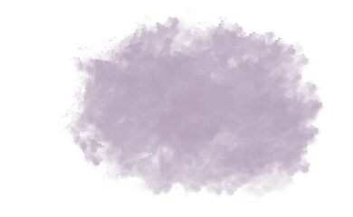 Watercolor purple cloud isolated on transparent background for design use