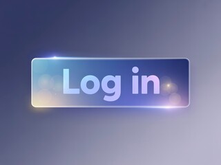 A sleek "Log in" button with a modern design, featuring soft colors and a glossy finish, set against a subtle gradient background.