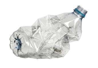 Crushed Plastic Bottle Environmental Pollution and Waste