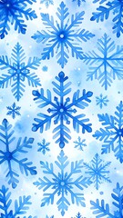 Blue snowflakes pattern