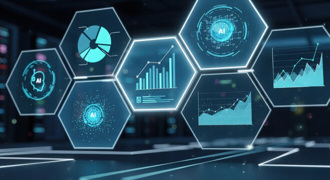 Investment growth visuals, Panels depicting anticipated growth and scenario analysis focus