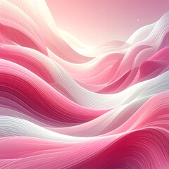 Abstract flowing design with layered pink, white, and soft light