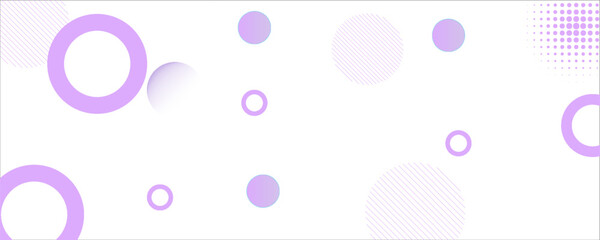 geometric banner background purple gradations with circle shape.