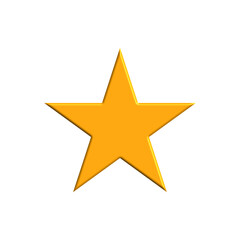 3d golden star. 3d star icon.