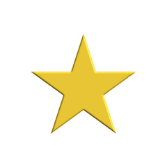 Obraz premium 3d golden star. 3d star icon.