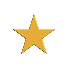 3d golden star. 3d star icon.