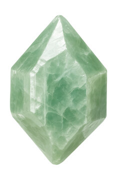 Pale green trigonal apatite crystal with a glossy finish.