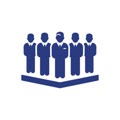 team work  icon  vector illustration. Flat design style