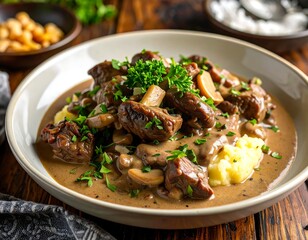 Beef Stew with Mashed Potatoes