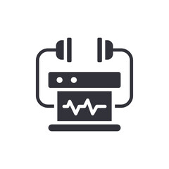 Encephalography With Headphones Medical Diagnostic Device