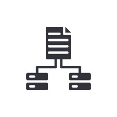 Structured Document Flow Data Network Connection Solid Icon