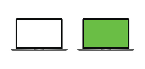 Realistic Laptop Mockup with Blank Screen for UI UX Presentation, Website Design, Branding Showcase, and Product Display on Modern Desk Background