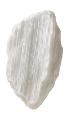 Transparent fibrous selenite made of natural gypsum with a satin finish.