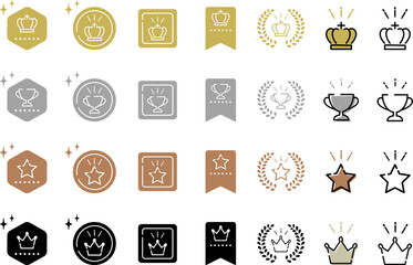 シンプルなランキングのアイコン素材セット / vector eps