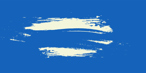 Abstract blue halftone brush stroke background featuring sweeping curved lines and dotted pixel patterns.