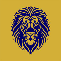 Majestic lion illustration with bold colors on a vibrant background, symbolizing strength and courage