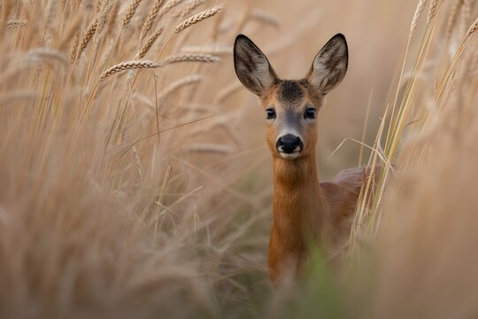 Deer in tall grass