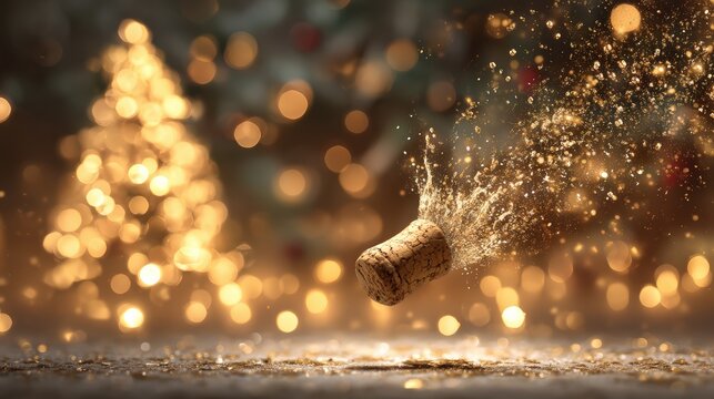 A cork is floating in the air