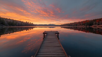 Obraz premium sunrise over lake