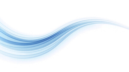 Abstract flowing blue wave on a dark black background