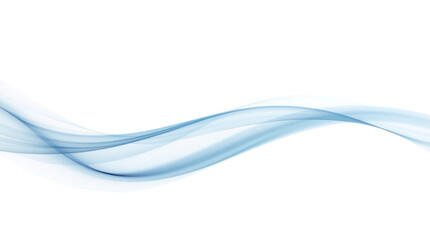 Abstract flowing blue wave of light against a dark background