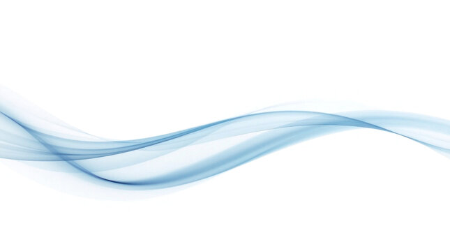 Abstract flowing blue wave of light against a dark background