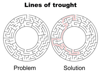 Obraz premium Child Playing Maze for Problem Solving Development