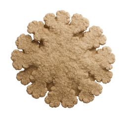 Obraz premium Smooth, powdery-textured crustose lichen in a light brown hue.